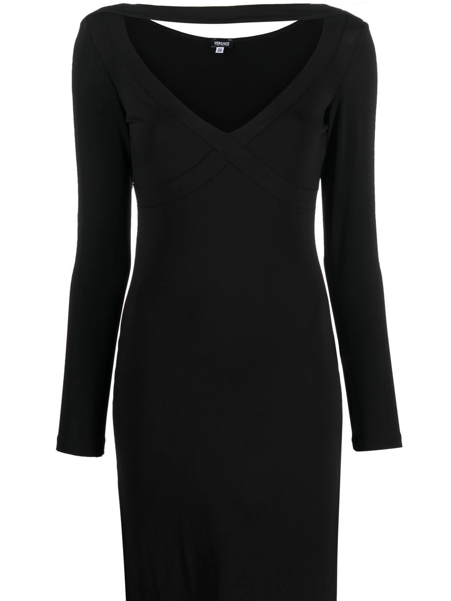 Affordable V-neck Women fitted Versace dress pre-owned 2000s 0730